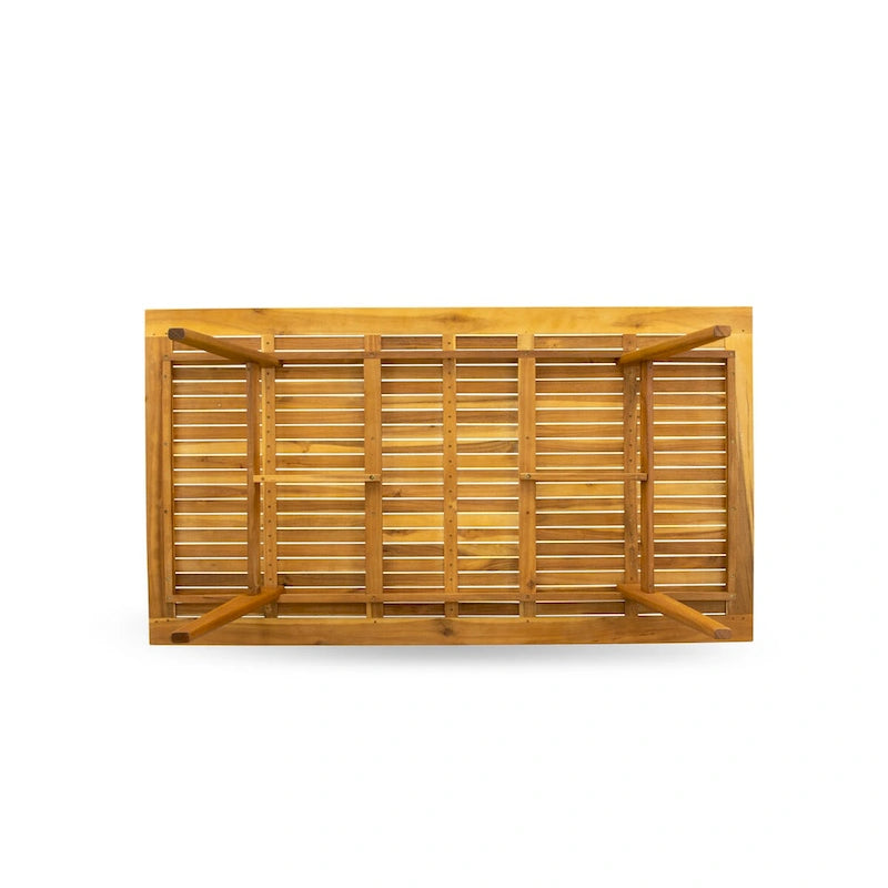 Modern Rectangular Coffee Table with Natural Oil Finish – Rubberwood