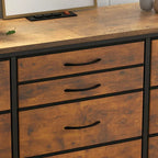 TV Stand with Power Outlet, 10 Drawers for 55 TV - n/a
