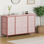 TV Stand with Power Outlet, 10 Drawers for 55 TV - n/a
