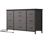 TV Stand with Power Outlet, 10 Drawers for 55 TV - n/a