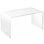 32 Long Rectangle All Acrylic 15mm Thick Waterfall Coffee Table, Clear