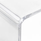 32 Long Rectangle All Acrylic 15mm Thick Waterfall Coffee Table, Clear