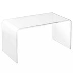 32 Long Rectangle All Acrylic 15mm Thick Waterfall Coffee Table, Clear