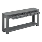 Console Table/Sofa Table with Storage Drawers and Bottom Shelf for Entryway Hallway