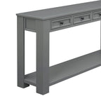 Console Table/Sofa Table with Storage Drawers and Bottom Shelf for Entryway Hallway