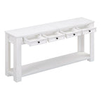 Console Table/Sofa Table with Storage Drawers and Bottom Shelf for Entryway Hallway