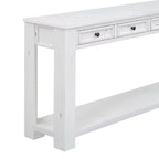 Console Table/Sofa Table with Storage Drawers and Bottom Shelf for Entryway Hallway