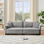 Corduroy Fabric Sofa with 2 Pillows and Legs
