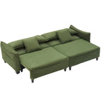 Corduroy Fabric Sofa with 2 Pillows and Legs