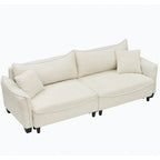Corduroy Fabric Sofa with 2 Pillows and Legs