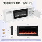 TV Stand with 36 Electric Fireplace, Entertainment Center, and Console for TVs up to 80 for Living Room - 73 inches in width