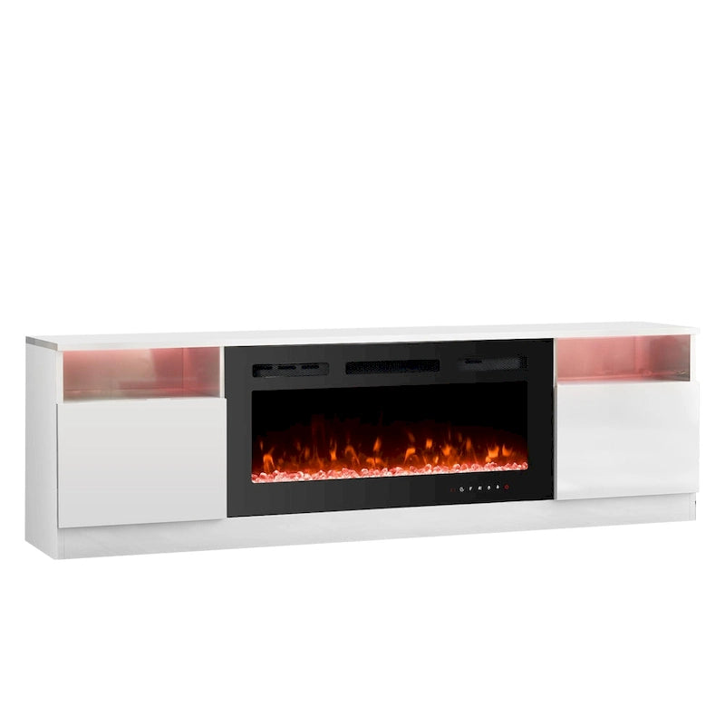 TV Stand with 36 Electric Fireplace, Entertainment Center, and Console for TVs up to 80 for Living Room - 73 inches in width